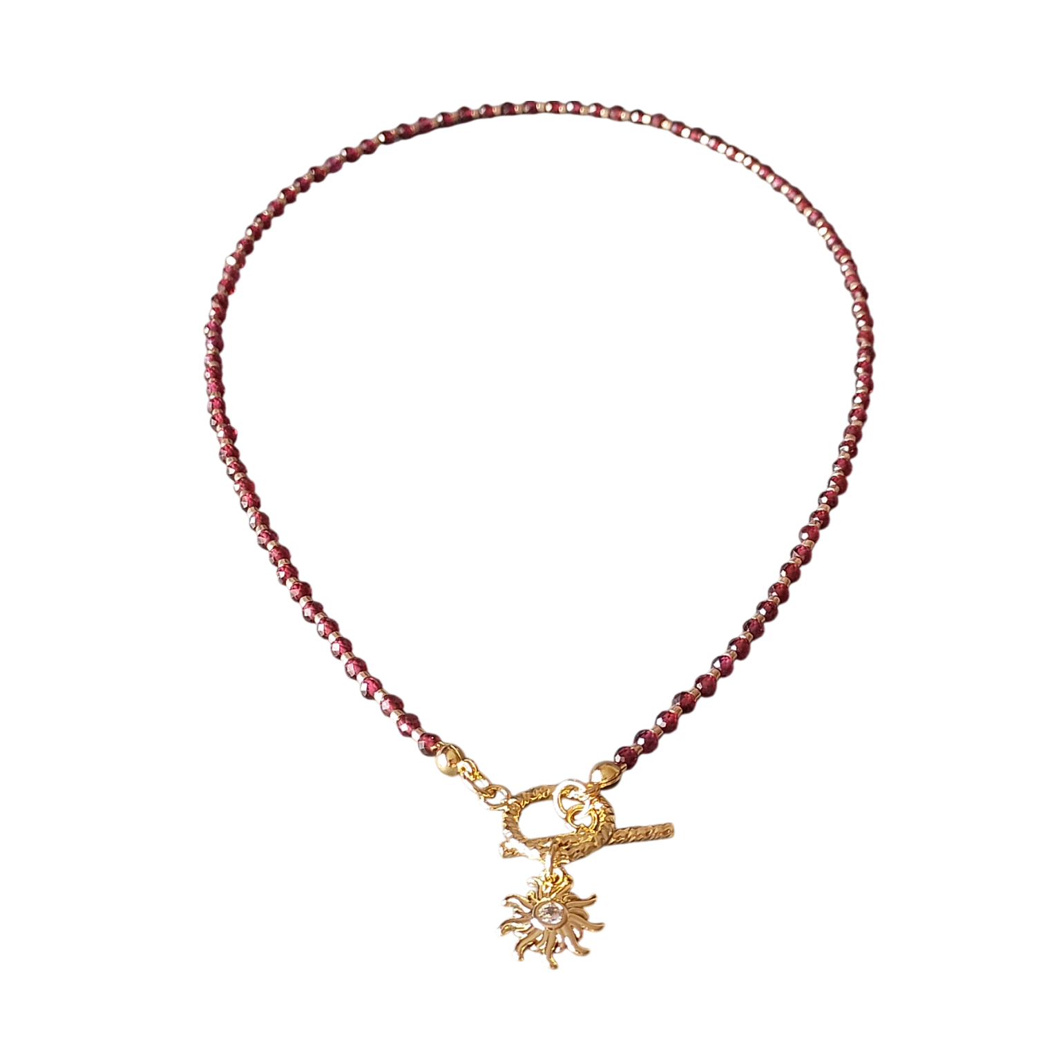 Жіночий чокер з гранату